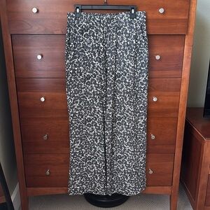 Marine Layer Pull On Wide Leg Drapey Beach Pants, Abstract Floral Print, M, EUC!